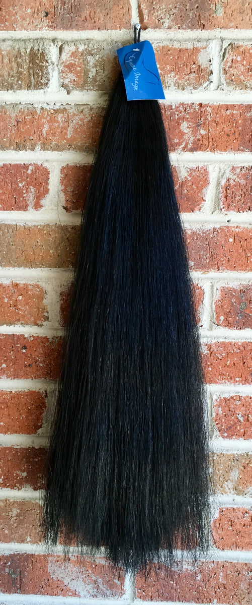 DOUBLE False Tail NATURE BLACK Genuine Horse 80CM 32" False Tail