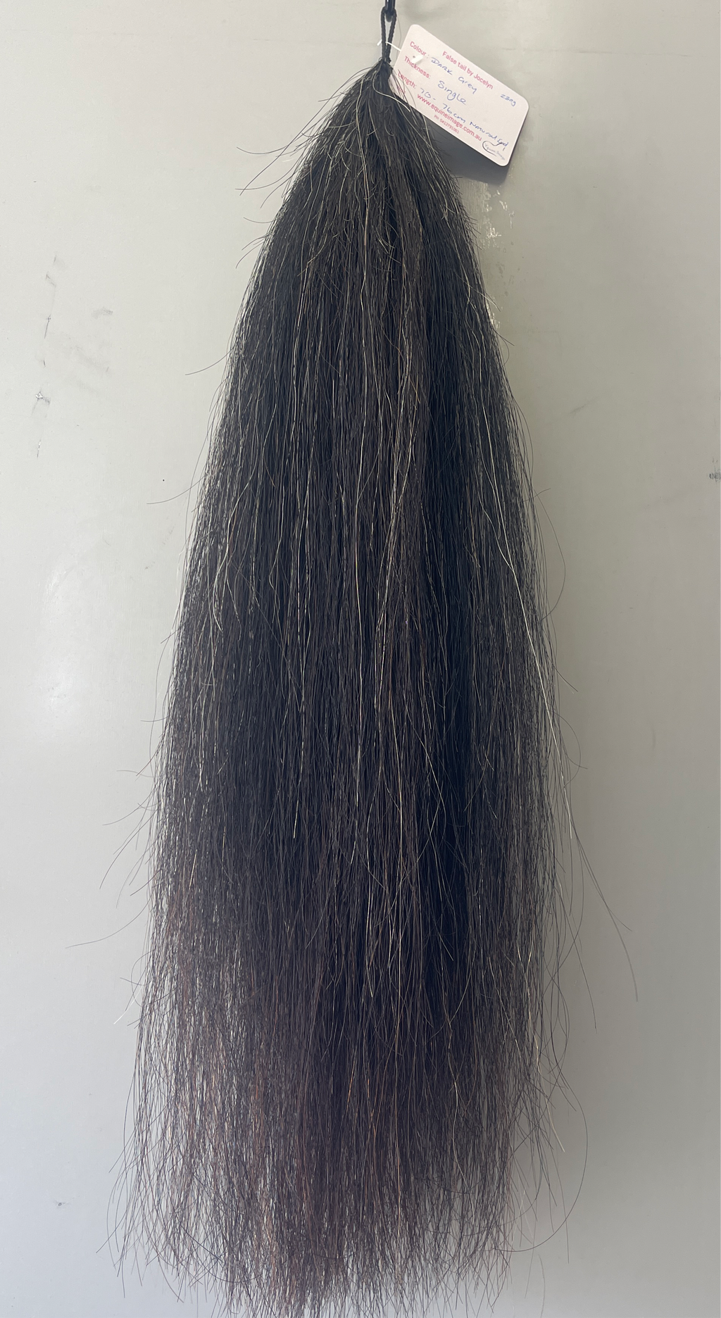 Dark Grey 70-76 cm long natural end Single thickness