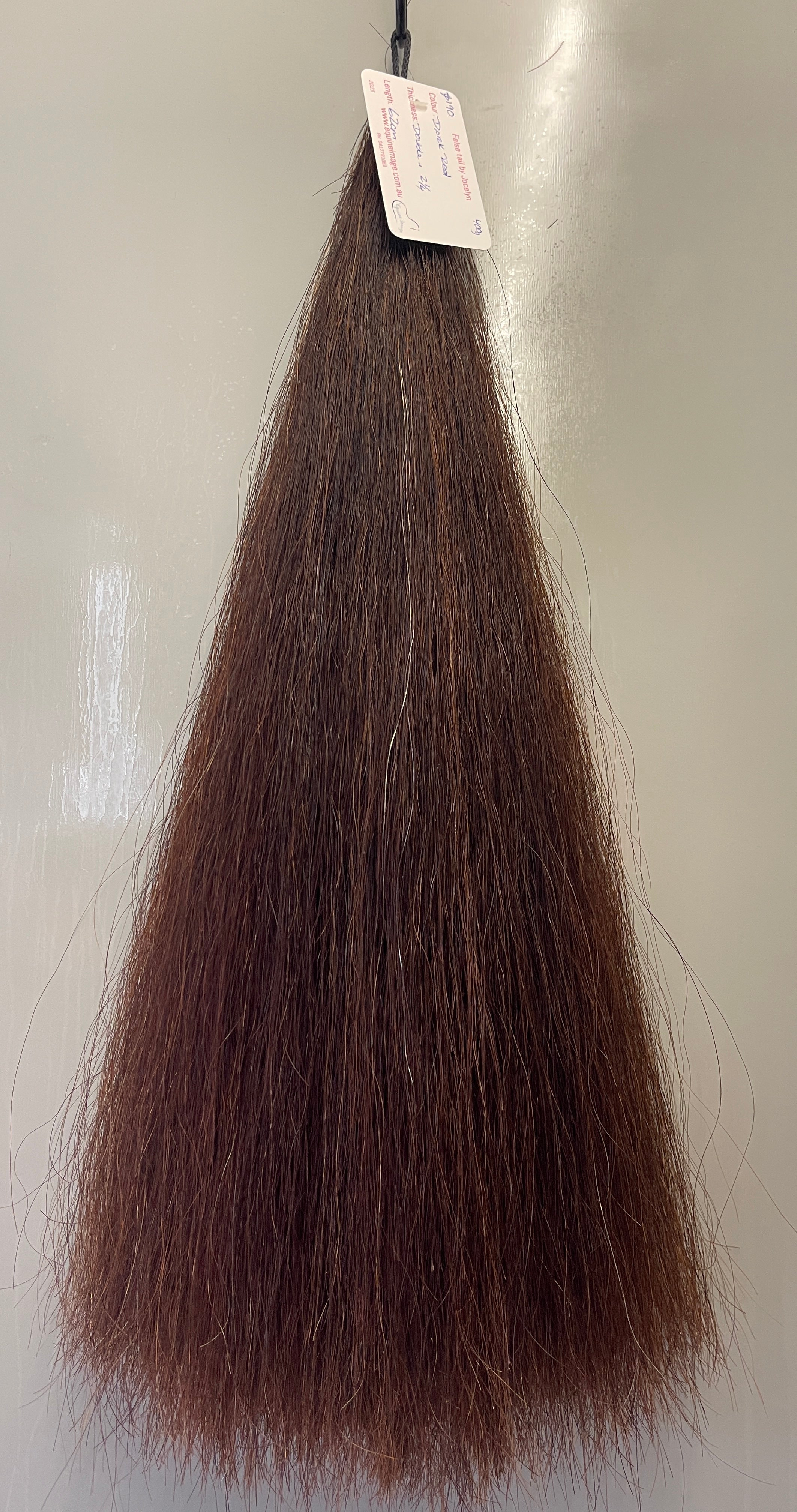 Darker red chestnut Double Thickness 62 cm cut end