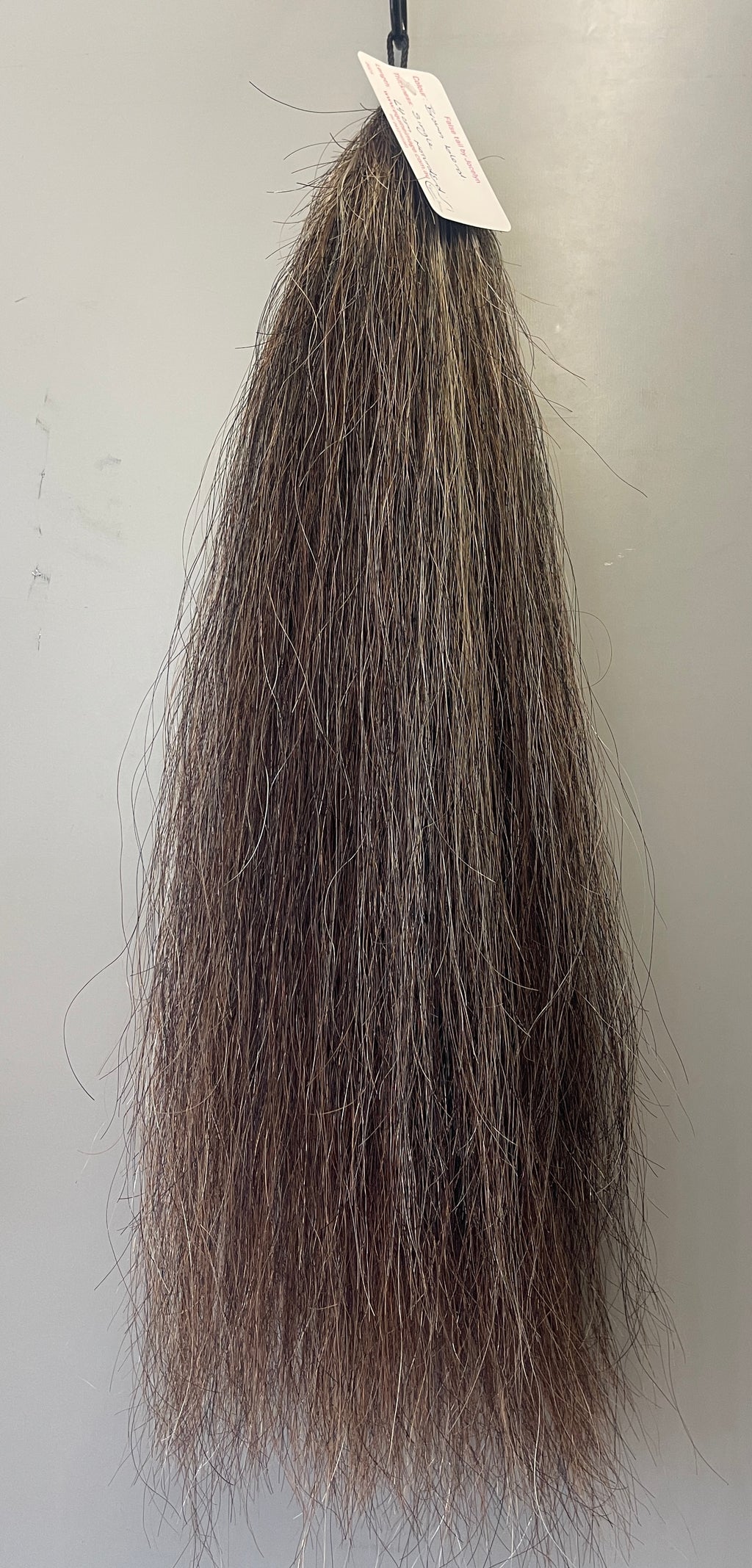 Brown chestnut mix Blend single/ full thickness 64 cm natural end