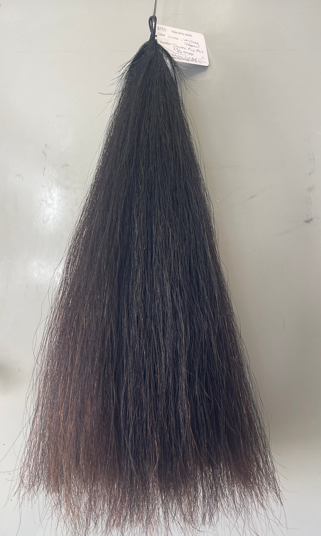 Liver very Dark chestnut 66 cm cut end Double plus