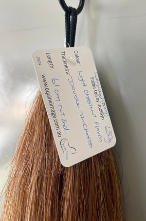 Weighted light chestnut flaxen Double thickness 61 cm cut end Final weight 630g