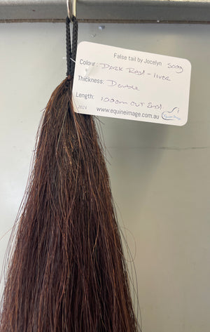 Qhorse length 100 cm cut end Double thickness Dark Red chestnut