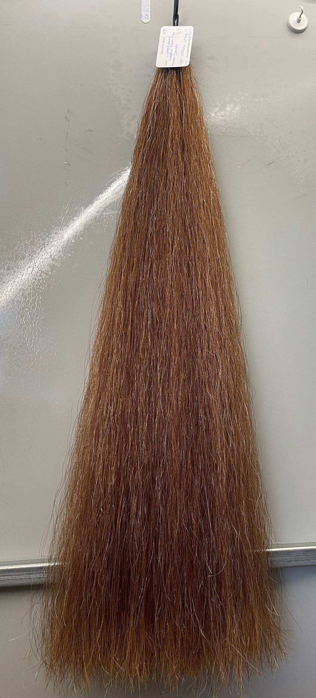 Qhorse length light ( golden) Chestnut flaxen Double thickness 100 cm long Cut end