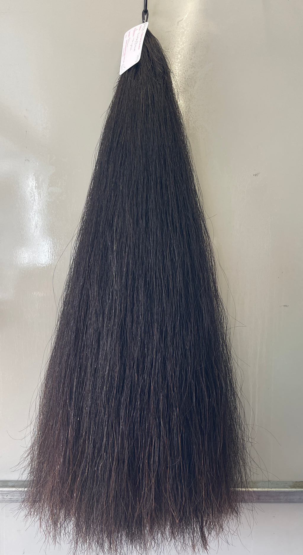 Qhorse length Natural Black ( Liver /black) 90 cm cut end  (big ) Triple thickness