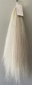 Very light grey single  thickness.     (1 times ) 56 cm natural end pony length