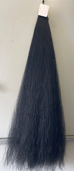 Qhorse Dyed Black 100 cm cut end Double thickness