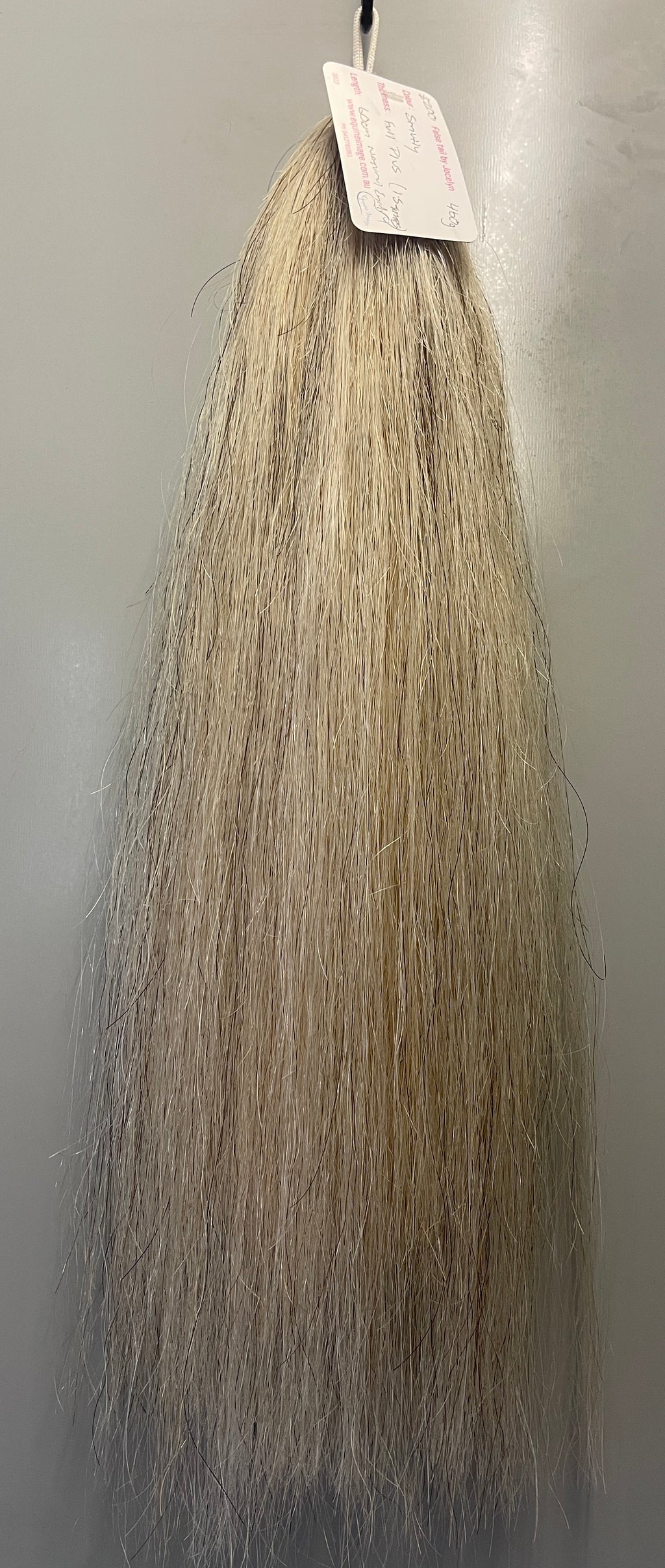 Weighted smutty pally grey off white blend Full plus (1.5 times ) 60 cm natural end