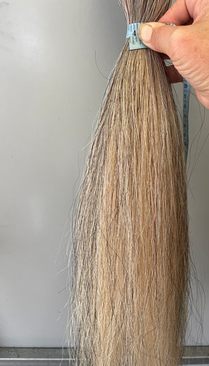 Grey light chestnut blend 70 cm natural end Full plus ( 1.5 times )