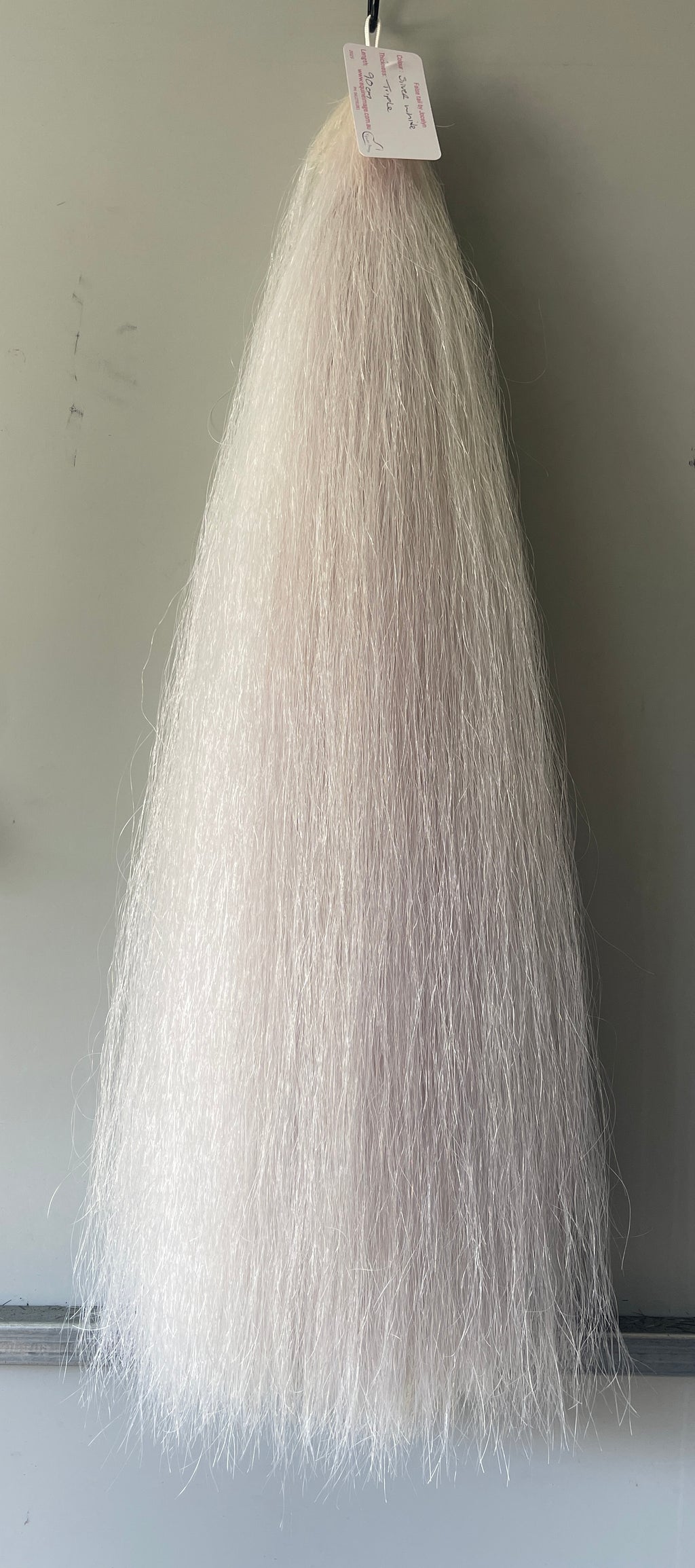 silver White Qhorse length 90 cm not including the loop length Triple thickness