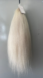 Weighted white False Tail 70 cm natural end Double thickness Final weight 750g