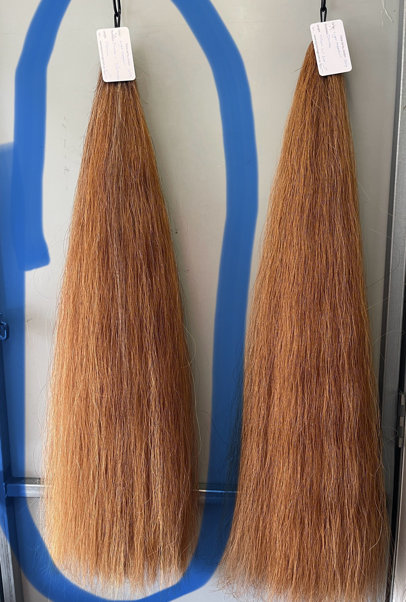 Qhorse length Very light chestnut 100 cm cut end Double plus thickness