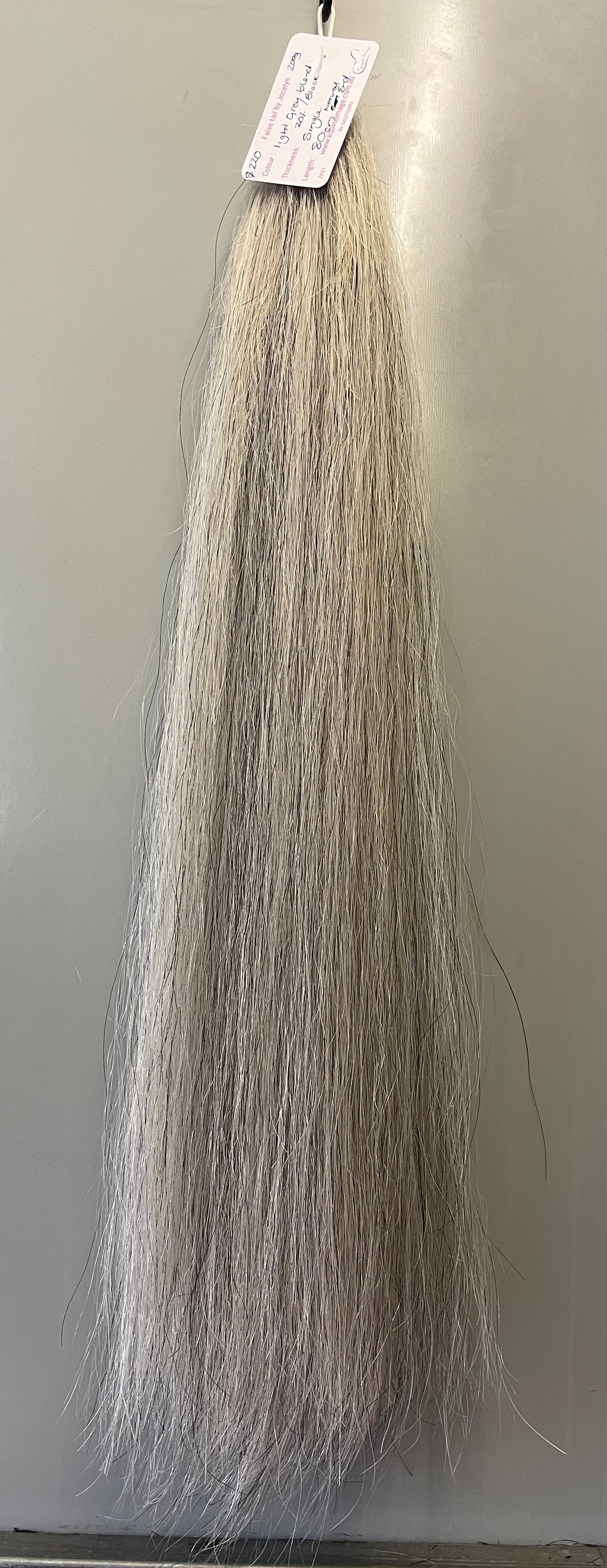 light grey 80 cm natural end  Single thickness