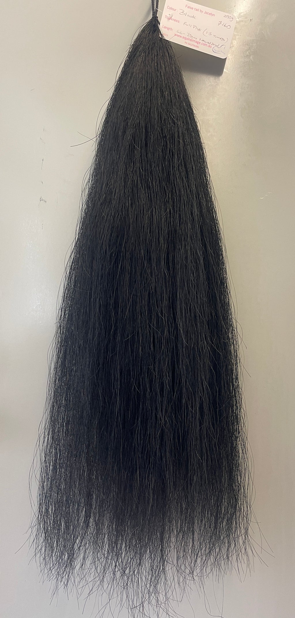 Dyed Black Full plus ( 1.5 times ) 66-70 cm long natural end