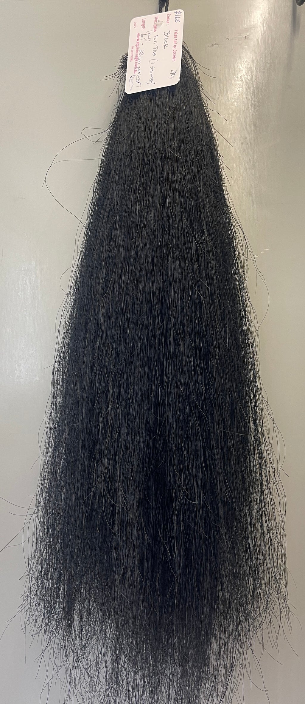 Dyed Black Full  Plus Thickness  (1.5 times ) 61cm(cut) - 68 cm natural end long cut end