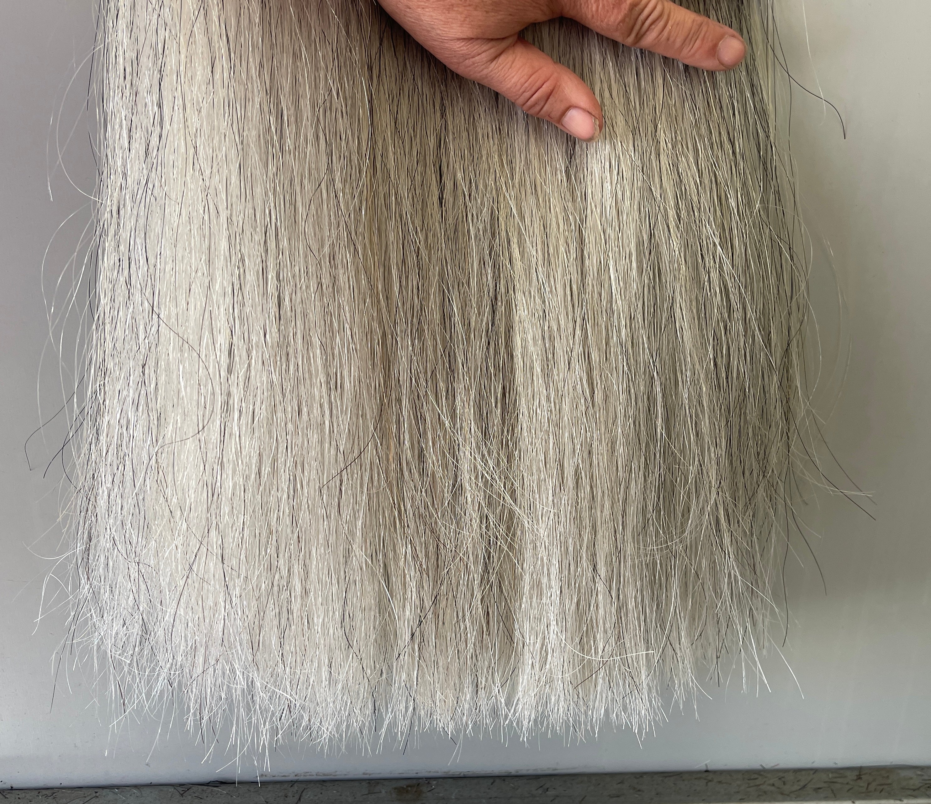 Light Grey blend 76 cm cut end Double thickness