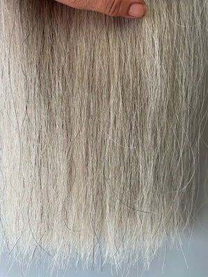 Weight light grey Full thickness - just over single thickness  66 cm final weight 630g