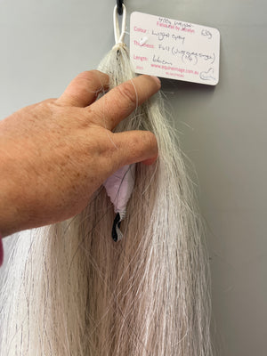 Weight light grey Full thickness - just over single thickness  66 cm final weight 630g