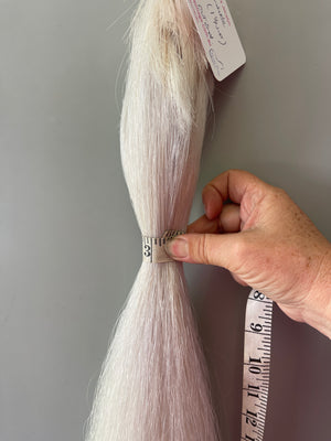 Silver white Full thickness 82 cm cut end