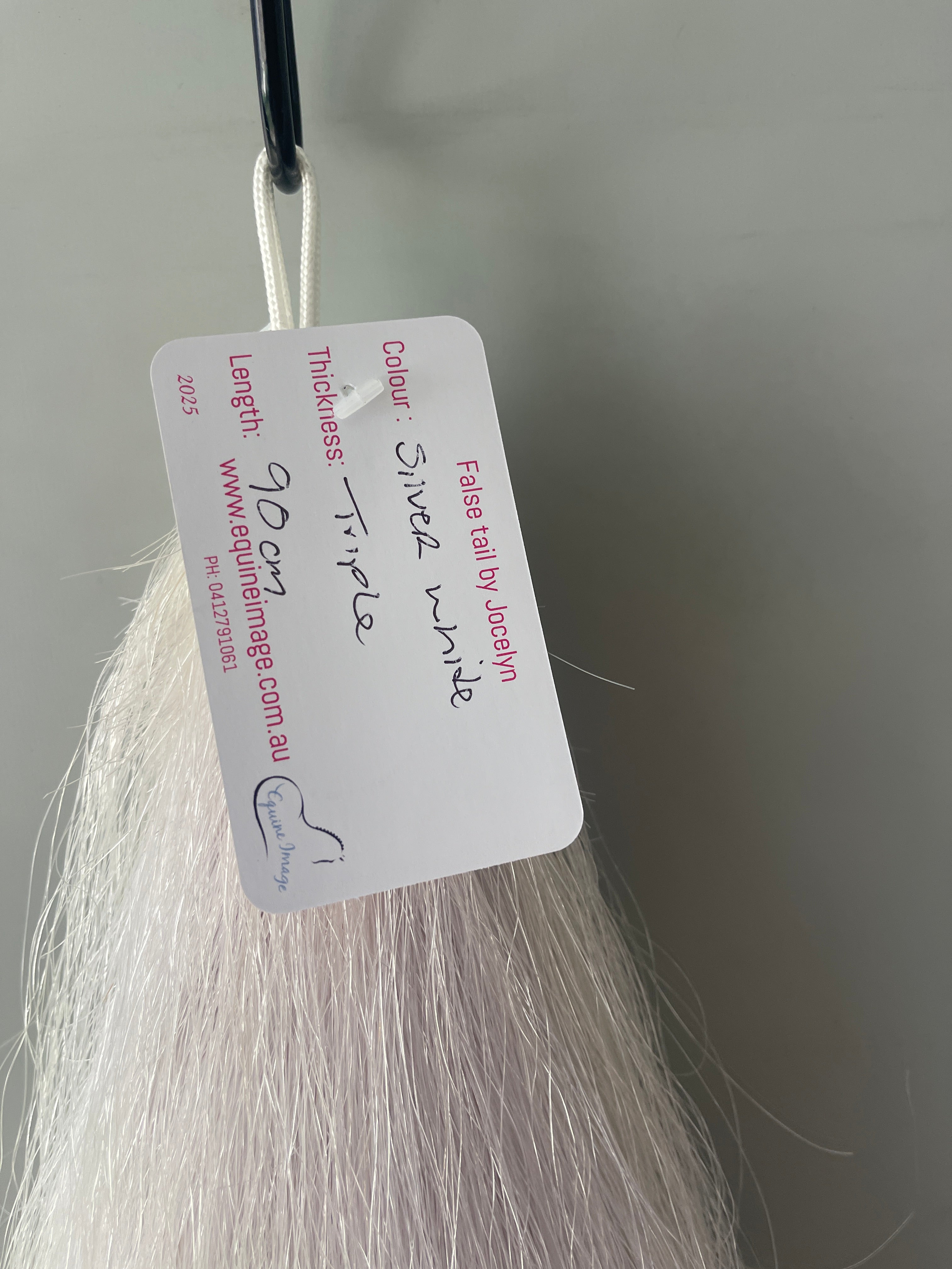silver White Qhorse length 90 cm not including the loop length Triple thickness