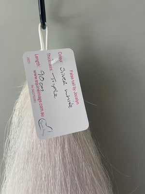 silver White Qhorse length 90 cm not including the loop length Triple thickness