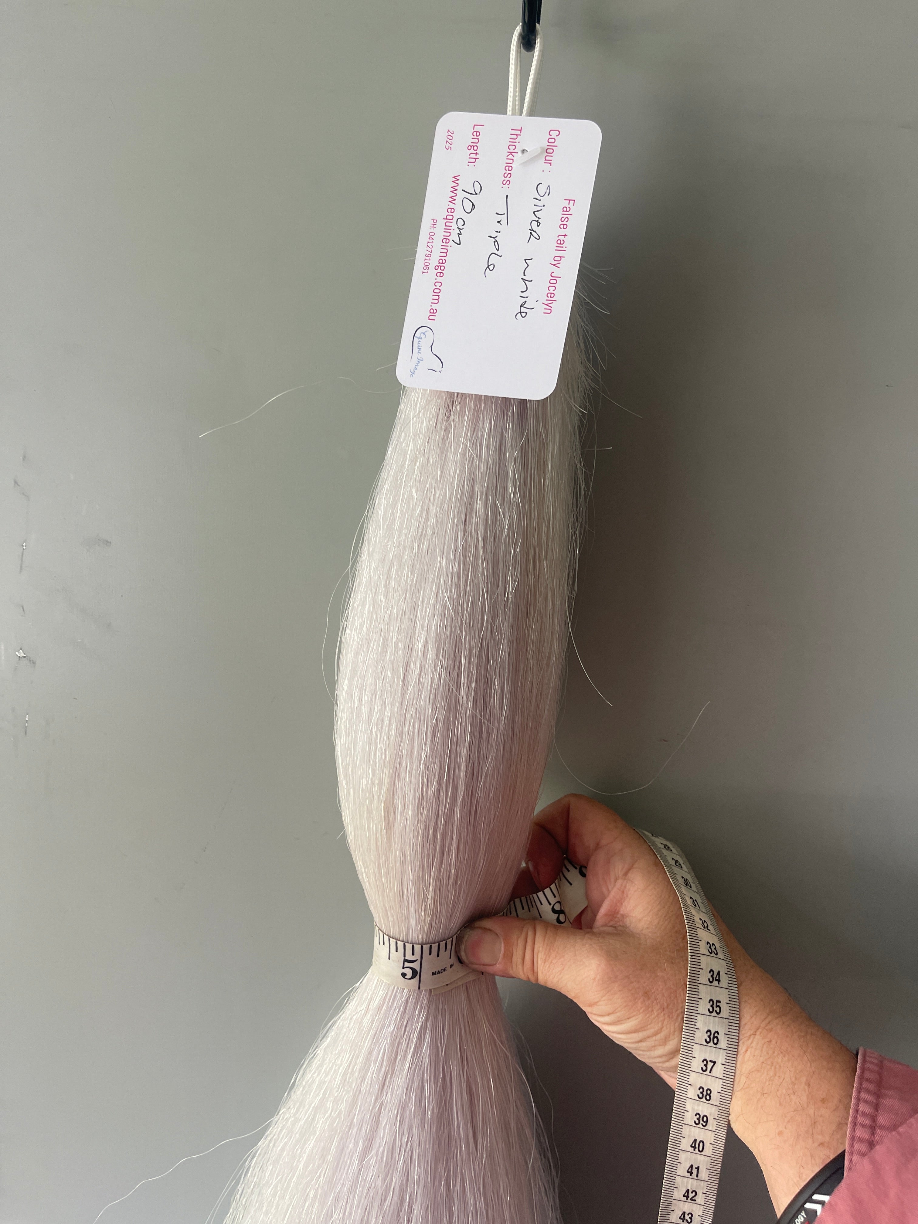silver White Qhorse length 90 cm not including the loop length Triple thickness