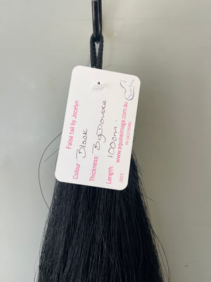 Qhorse Dyed Black 100 cm cut end Double thickness