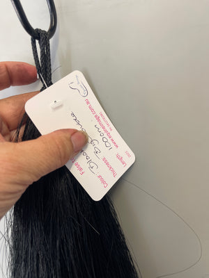 Qhorse Dyed Black 100 cm cut end Double thickness