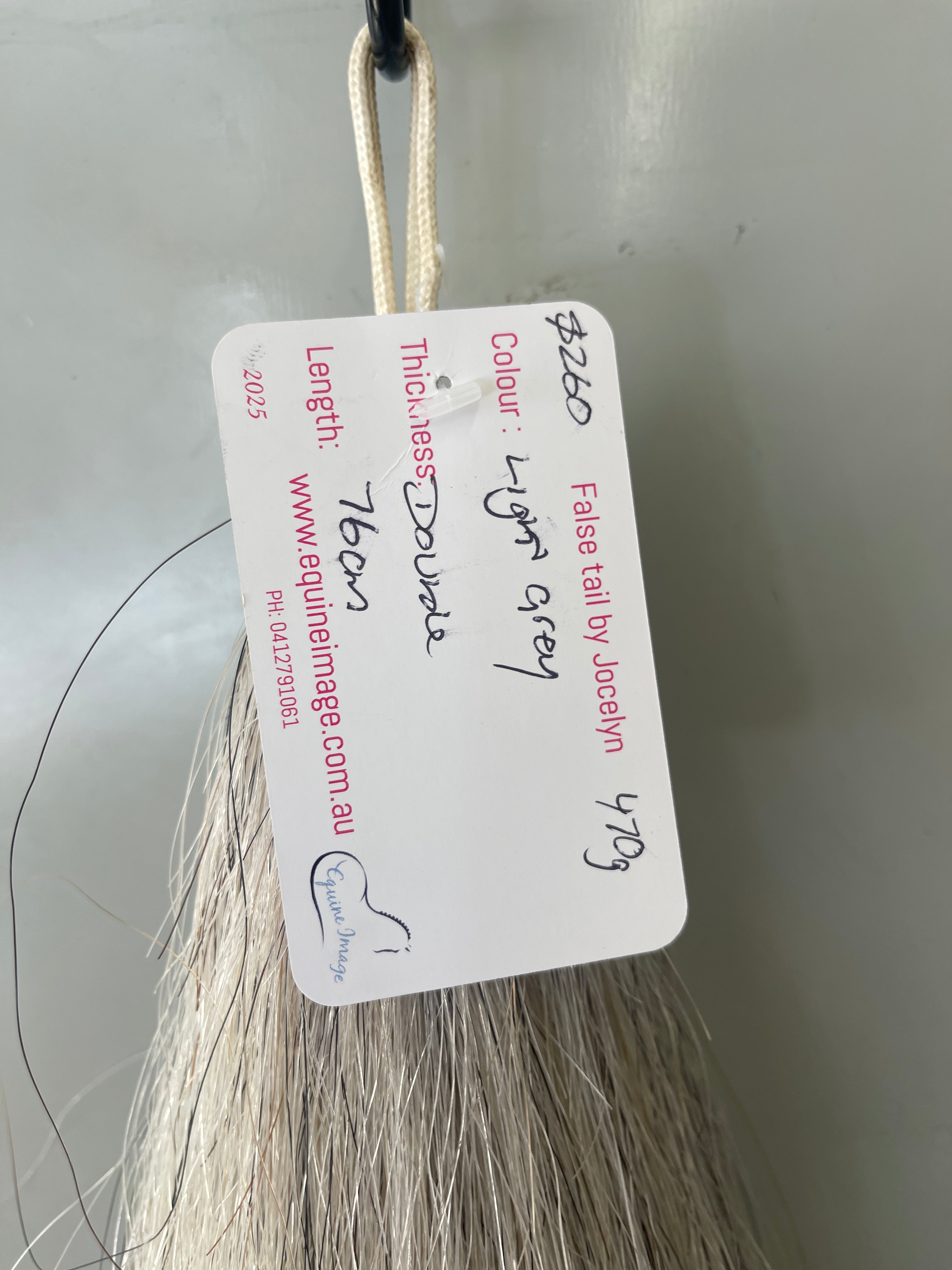 Light Grey blend 76 cm cut end Double thickness