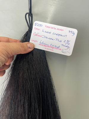 Liver very Dark chestnut 66 cm cut end Double plus