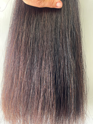 Liver very Dark chestnut 66 cm cut end Double plus