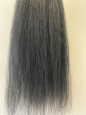 Dyed Black Full plus ( 1.5 times ) 66-70 cm long natural end