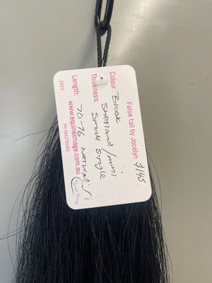 Dyed Black Shetland - mini small single 70-76 cm long natural end