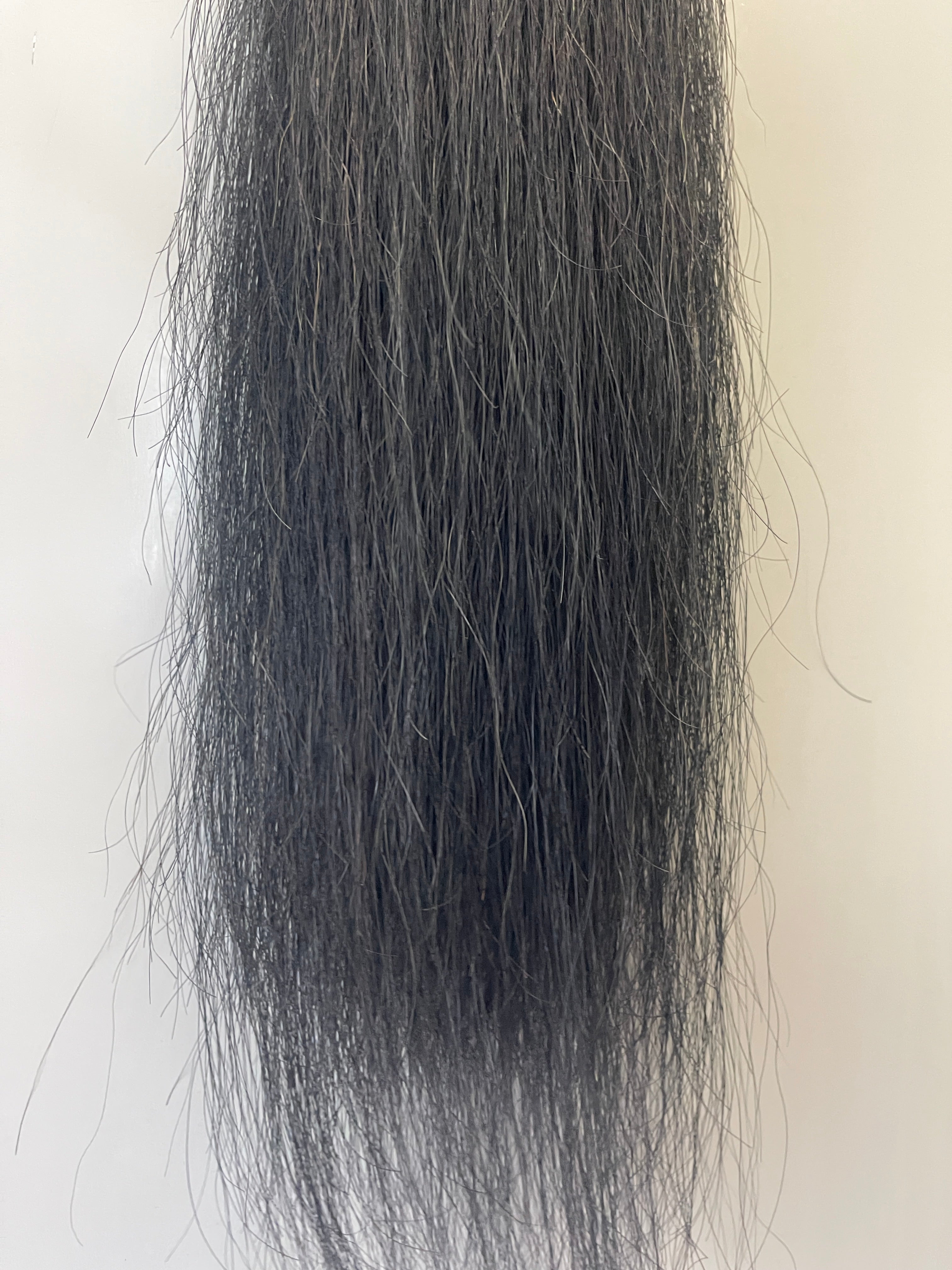 Dyed Black Shetland - mini small single 70-76 cm long natural end