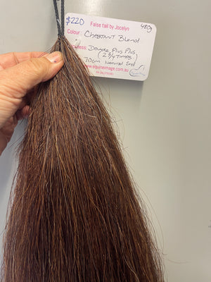 Chestnut mix blend 70 cm natural end Full thickness ( just over single thick)