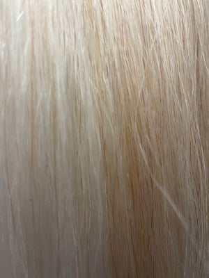 Light white flaxen Double thickness 66 cm long cut end
