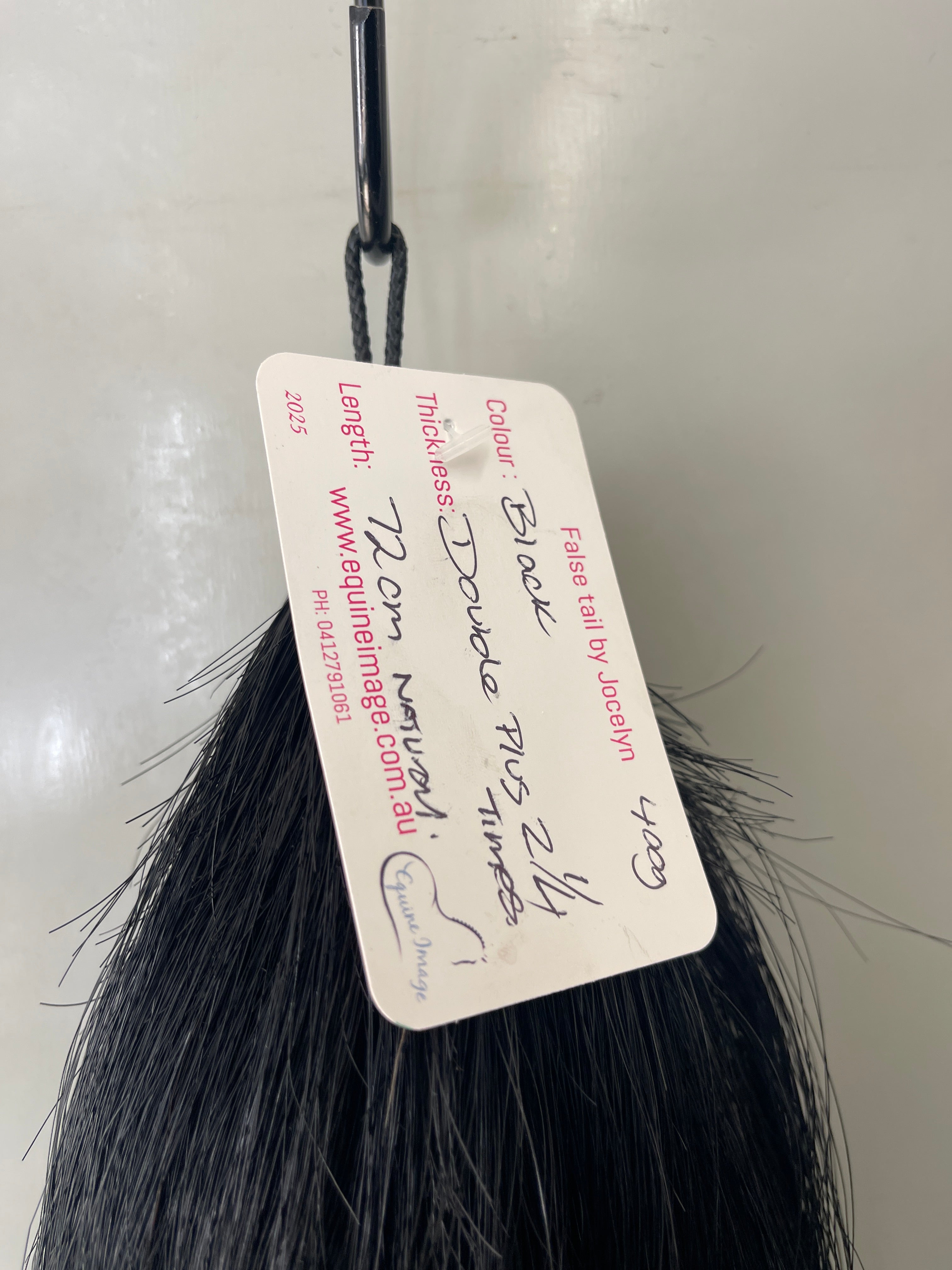Dyed Black 72 cm long Big Double thickness