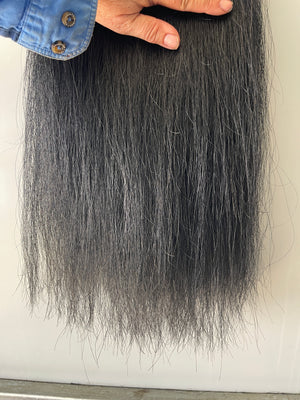 Dyed Black 72 cm long Big Double thickness