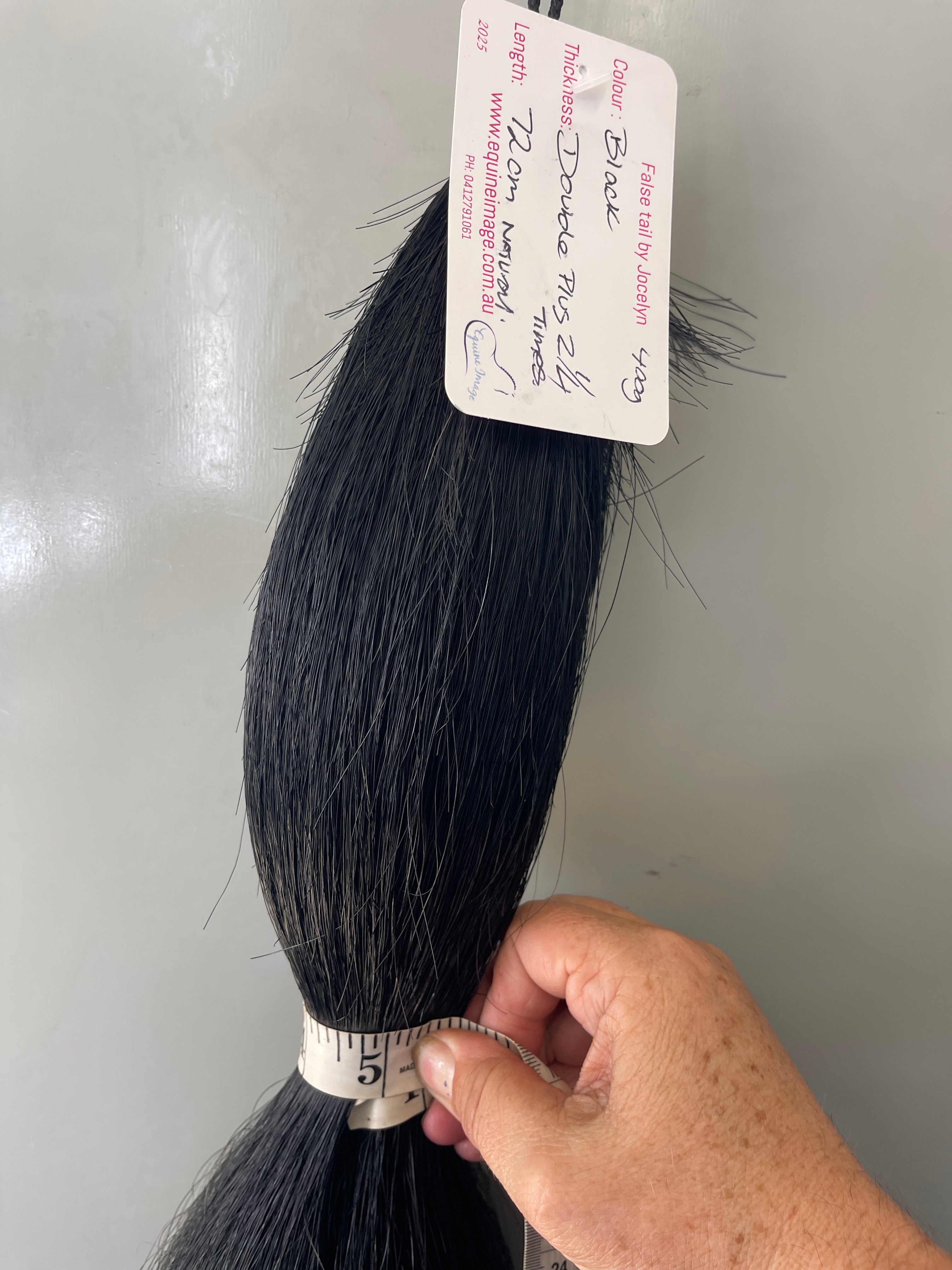 Dyed Black 72 cm long Big Double thickness