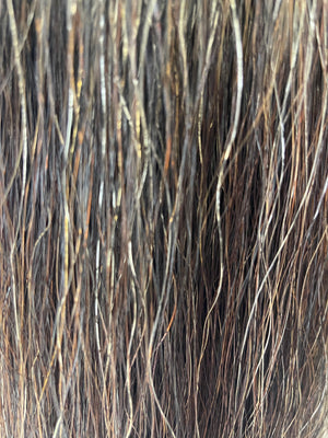 Dark Chestnut Flaxen mix 63cm cut end Triple Thickness