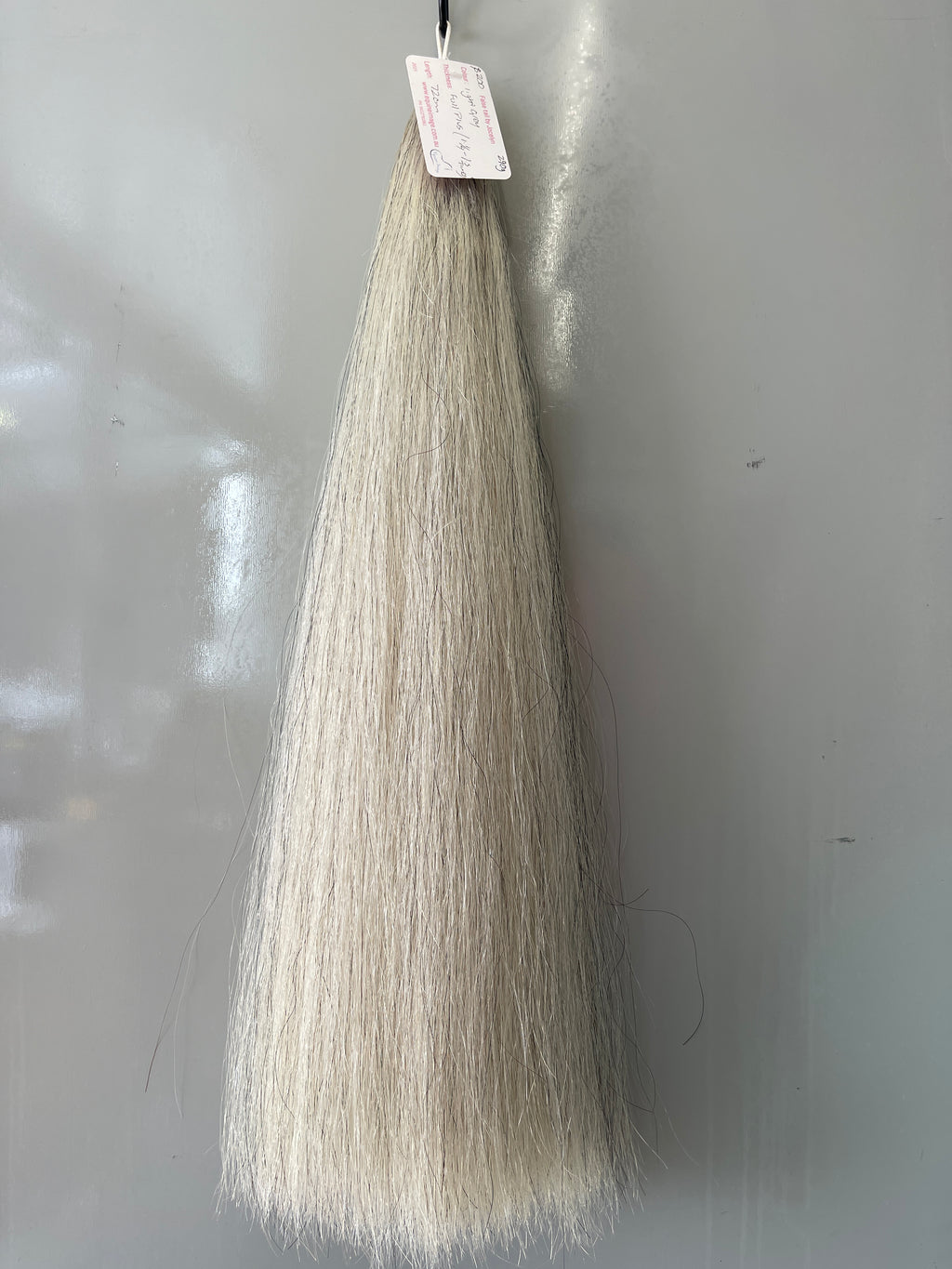Light Grey Full plus Thickness 72 cm cut end 290g of hair
