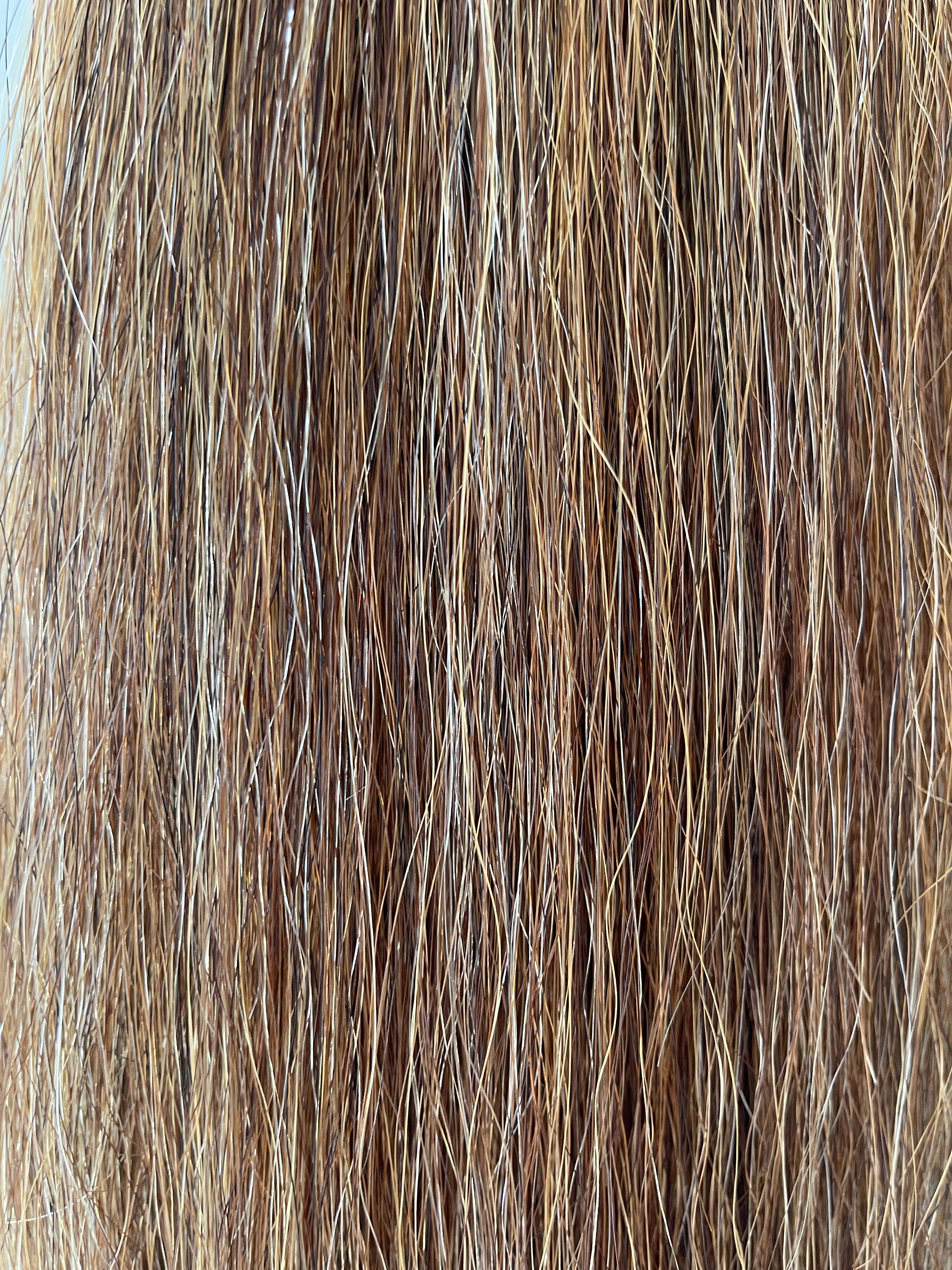 light  chestnut flaxen blend Double plus  thickness 75cm long