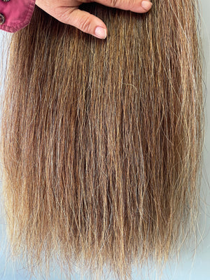light  chestnut flaxen blend Double plus  thickness 75cm long