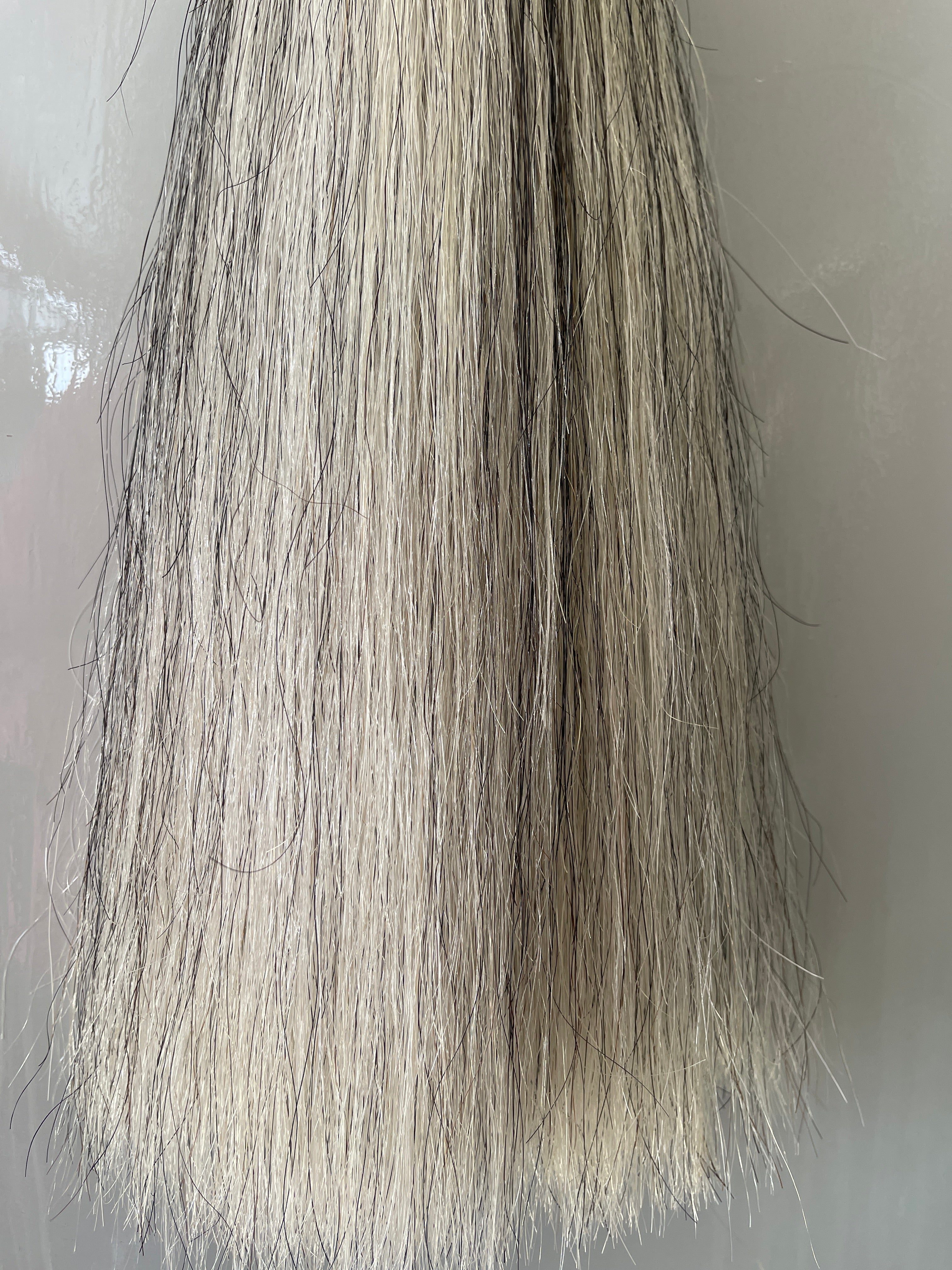 Very very light grey Double thickness 58 cm natural end