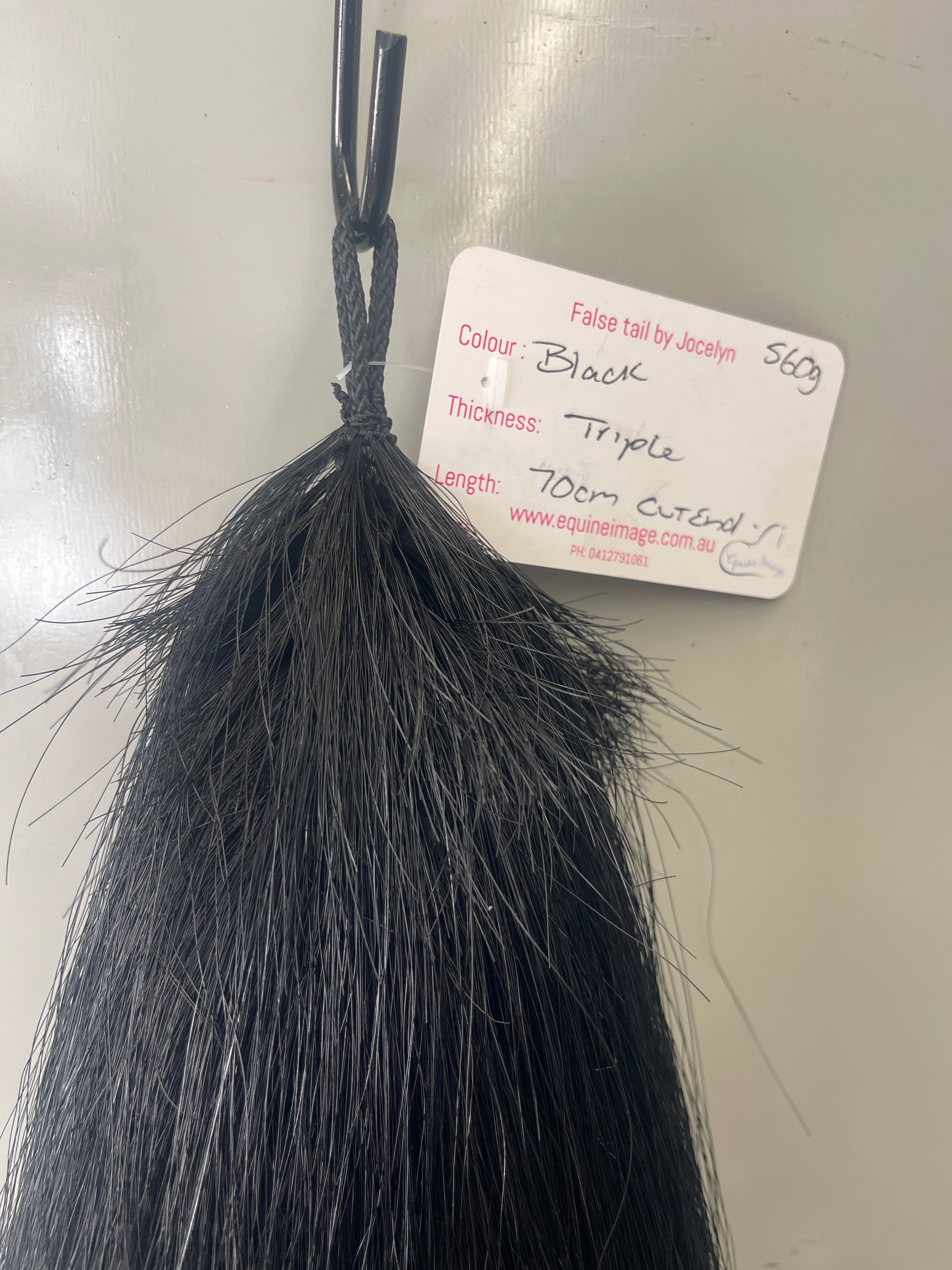 Black Triple Thickness 70 cm cut end false tail