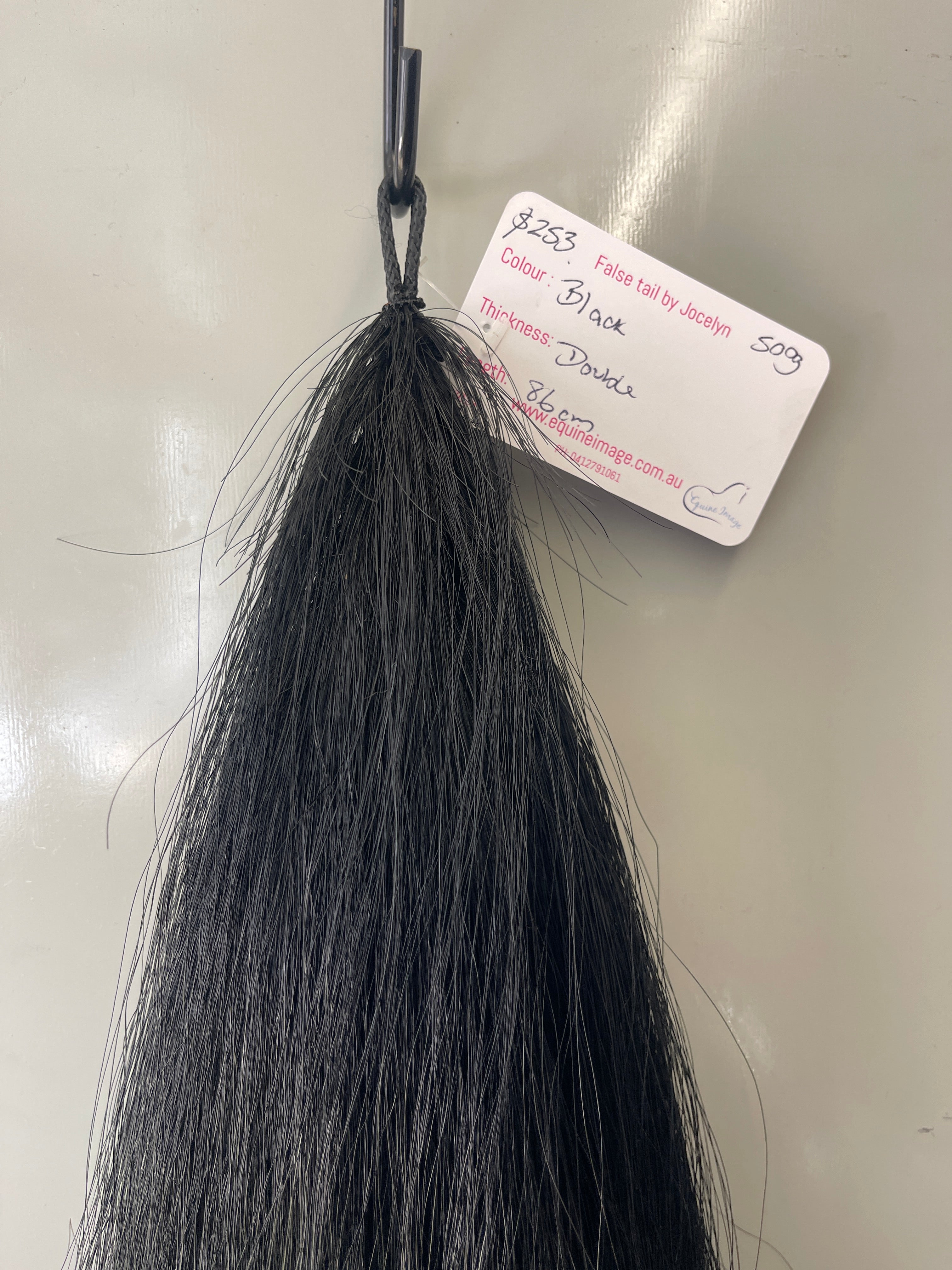 Dyed Black Double Thickness 86 cm  cut end long