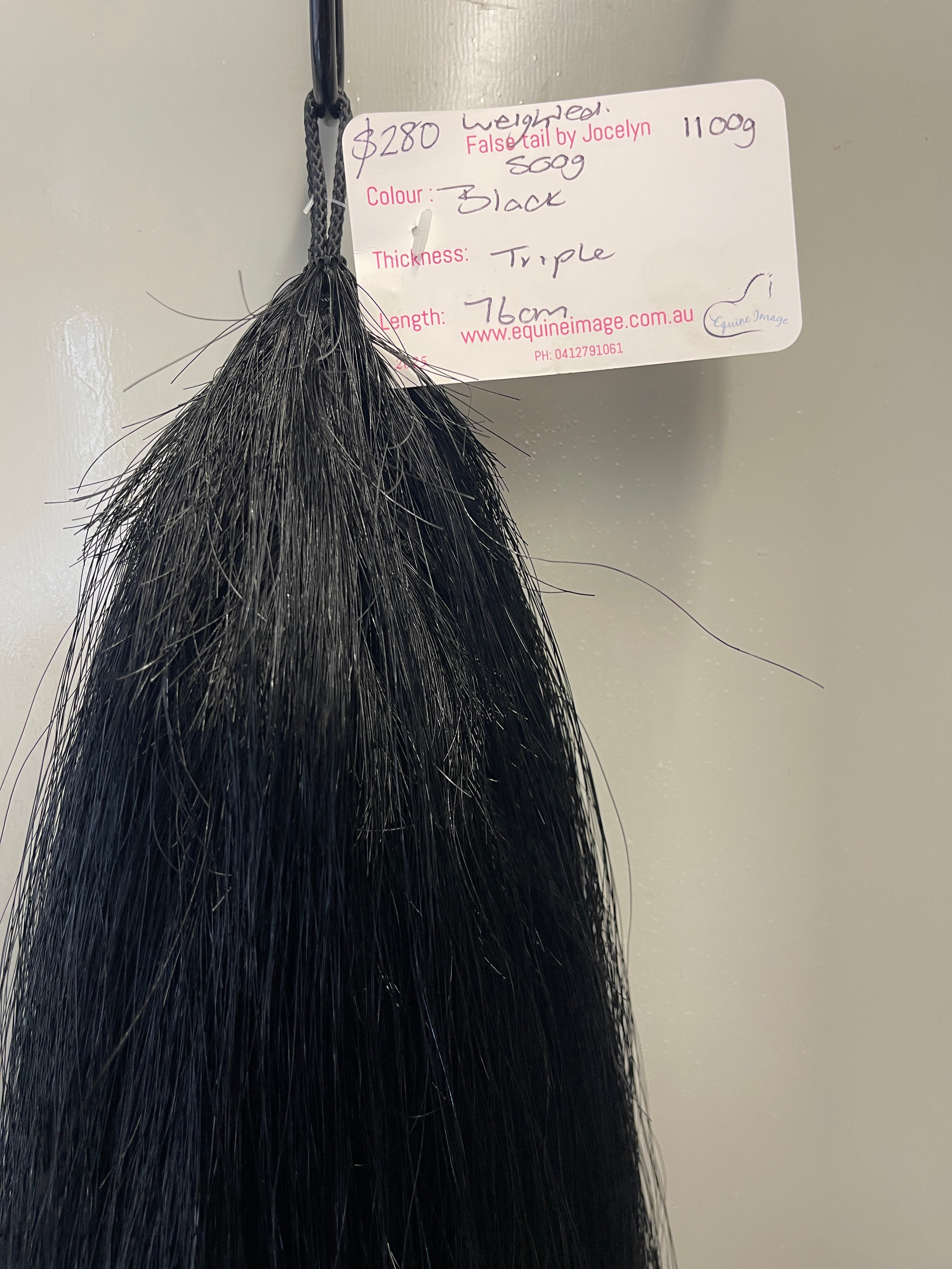 Weighted Dyed Black 76cm natural end Triple final weight 1100g