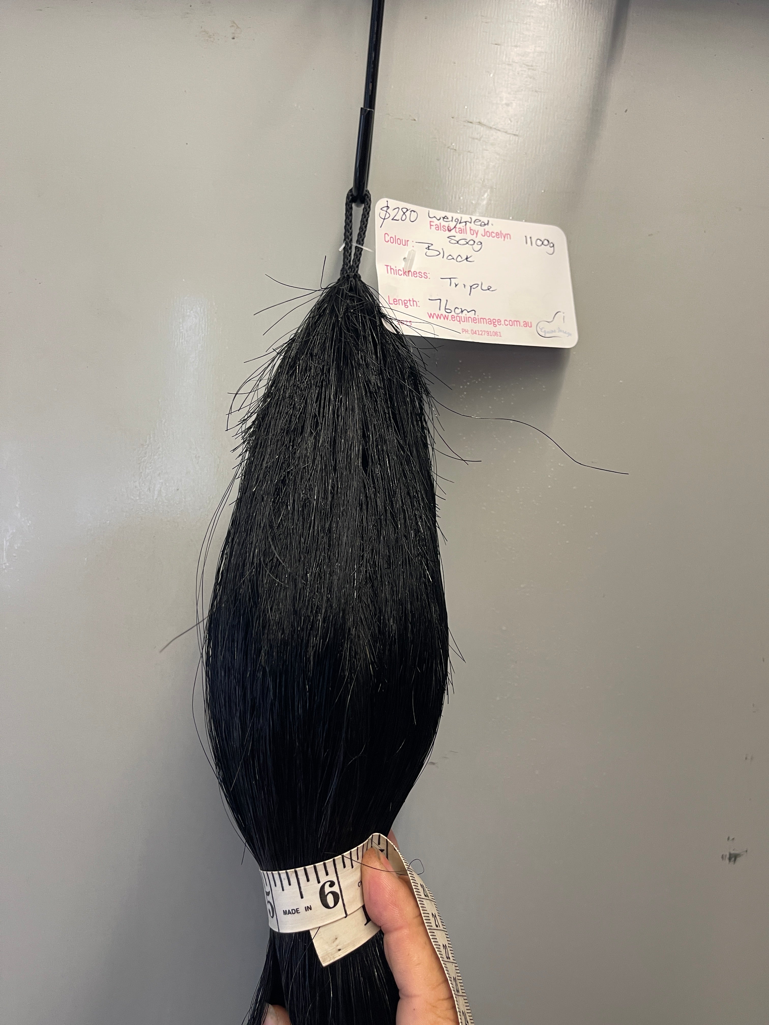 Weighted Dyed Black 76cm natural end Triple final weight 1100g