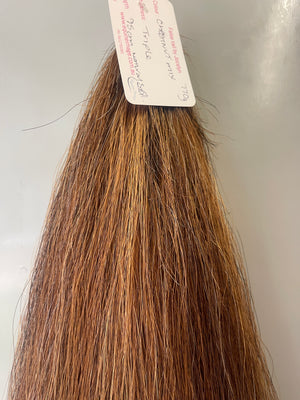 Qhorse Chestnut mix blend Triple 770g 95 cm long natural end Double loop Top