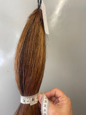 Qhorse Chestnut mix blend Triple 770g 95 cm long natural end Double loop Top